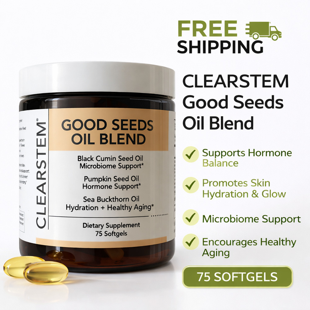 CLEARSTEM Good Seeds Oil Blend 75 Softgels Skin & Hormone Support